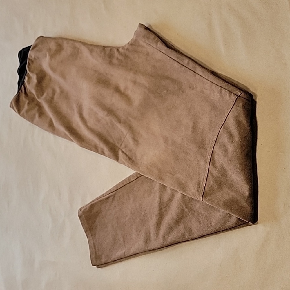 Lysse Size S Fawn Color Faux Suede Pull On Style Leggings, Gently Used Condition